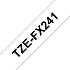 Brother Tape Black on White 18mm - TZEFX241